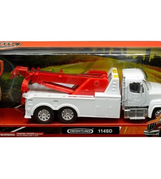 New Ray 1:32 Utility Freightliner 114SD Tow Truck White – Long Haul Truckers GRUA