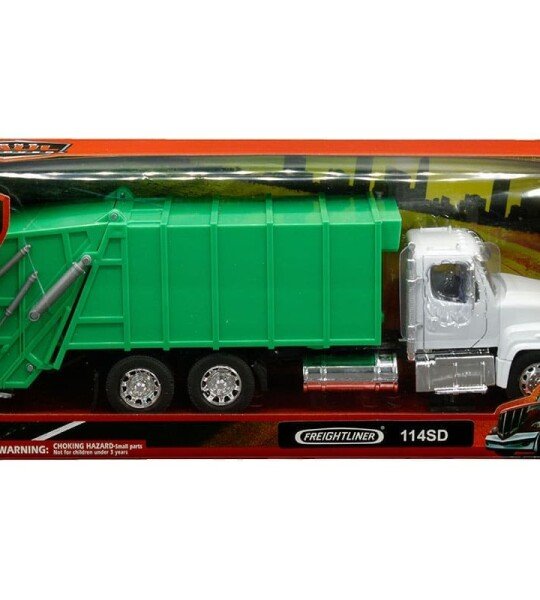 New Ray 1:32 Freightliner 114SD Garbage Truck – Utility – Long Haul Trucker CAMION DE BASURA