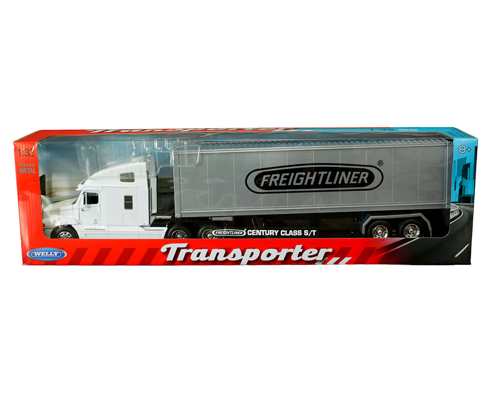 MODELO ESCALA 1:32 Freightliner Century Class S/T (White) Container – Transporter
