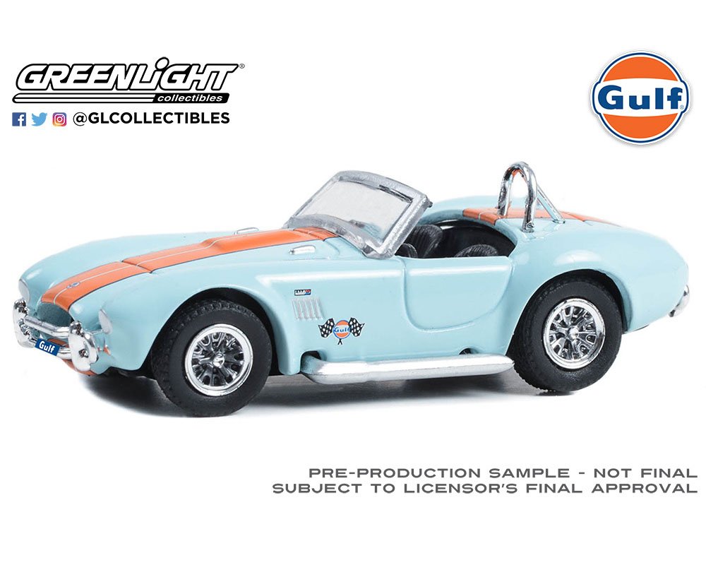 Greenlight 1:64 Gulf Oil Special Edition Series 1- 1965 Shelby Cobra 427 S/C Solid Pack