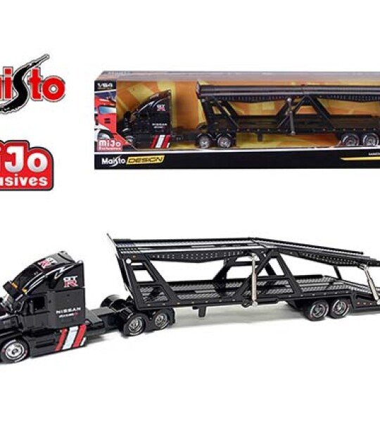 MODELO ESCALA 1/64 Exclusive Design Custom Hauler Mack Anthem Nissan Car Transporter (tacuazina) TRAILER