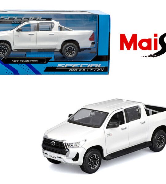 Maisto 1:27 Toyota Hilux – White – Special Edition PICKUP