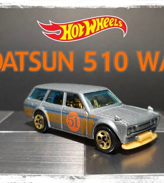 MODELO ESCALA 1/64 Hot Wheels 51st Anniversary Satin and Chrome 1971 Datsun 510 Wagon