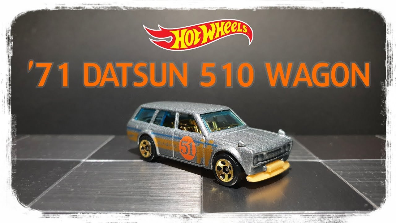 MODELO ESCALA 1/64 Hot Wheels 51st Anniversary Satin and Chrome 1971 Datsun 510 Wagon