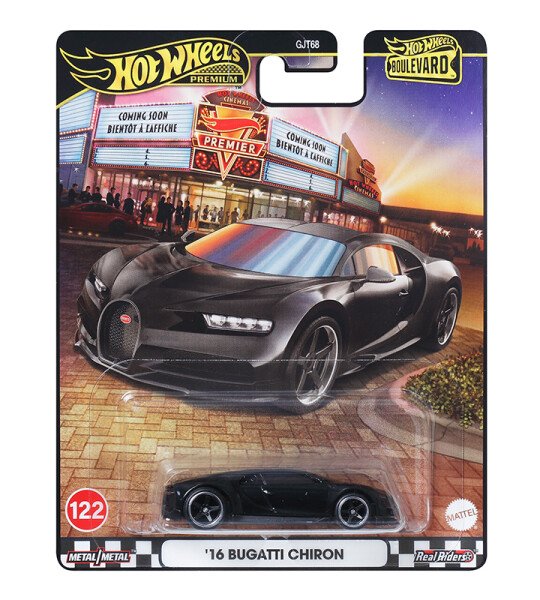 Hot Wheels 1:64 Boulevard 2025 B – Bugatti Chiron 2016 – Black