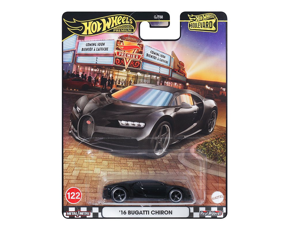Hot Wheels 1:64 Boulevard 2025 B – Bugatti Chiron 2016 – Black