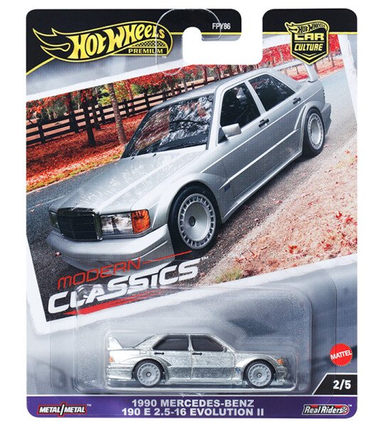 Hot Wheels 1:64 Car Culture 2024 E – 1990 Mercedes-Benz 190 E 2.5-16 Evolution II – Modern Classics