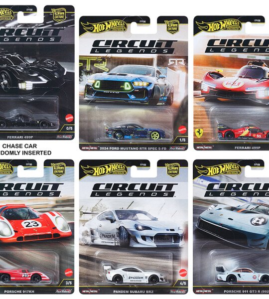 Hot Wheels 1:64 Car Culture 2025 K Case – HW Circuit Legends