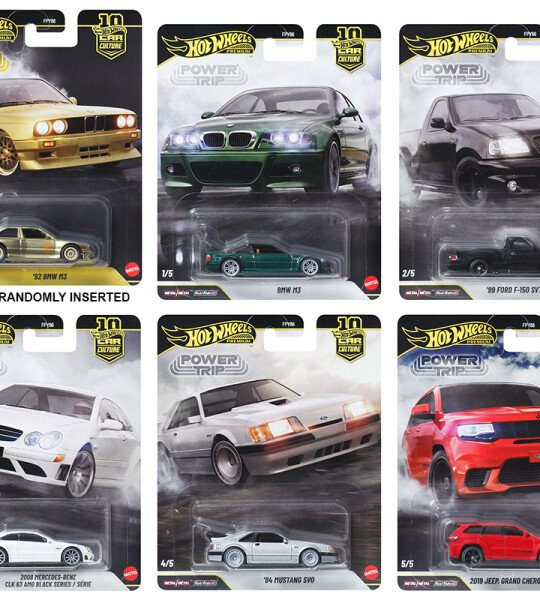 Hot Wheels 1:64 Car Culture 10th Anniversary 2026 R Case – Power Trip Assortment