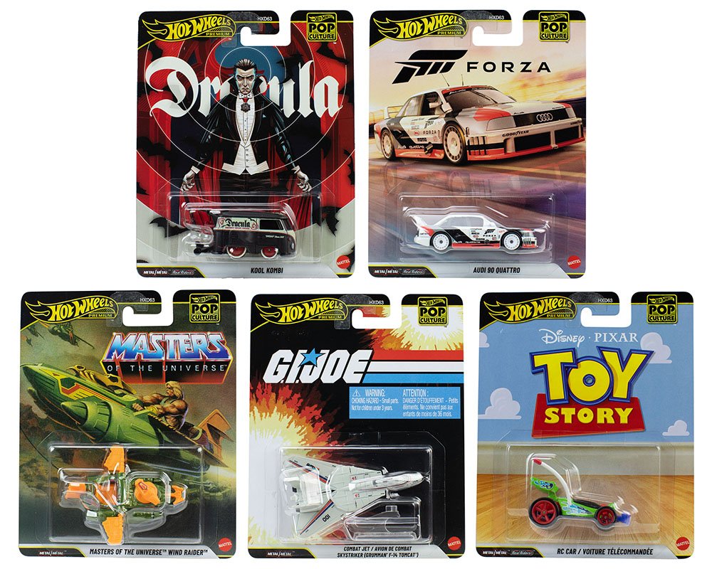 Hot Wheels 1:64 Pop Culture R Case 2026 premium $18 c/u en adelante