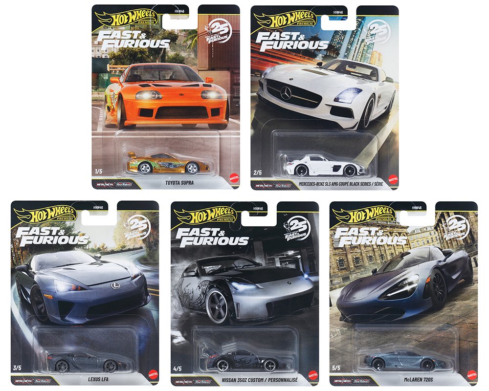 Hot Wheels 1:64 Fast & Furious 25Th Anniversary Premium 2026 R Assortment $18 C/U EN ADELANTE