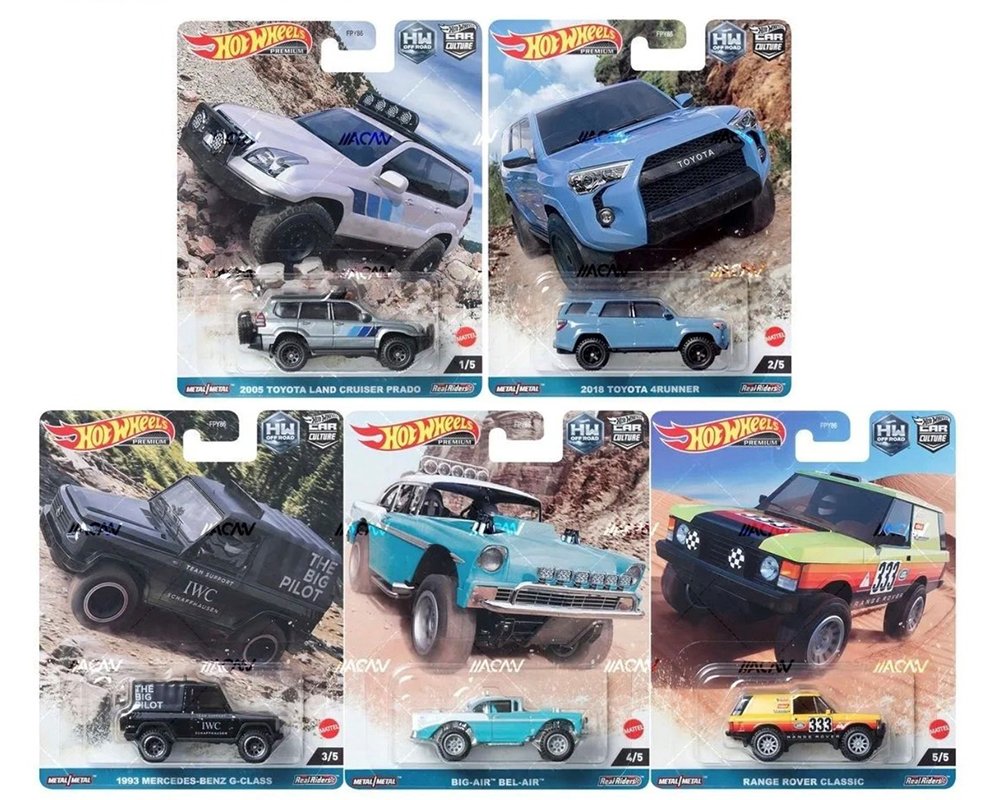 MODELOS Hot Wheels 1:64 Car Culture 2023 F Case Off Road Assortment - TODO TERRENO