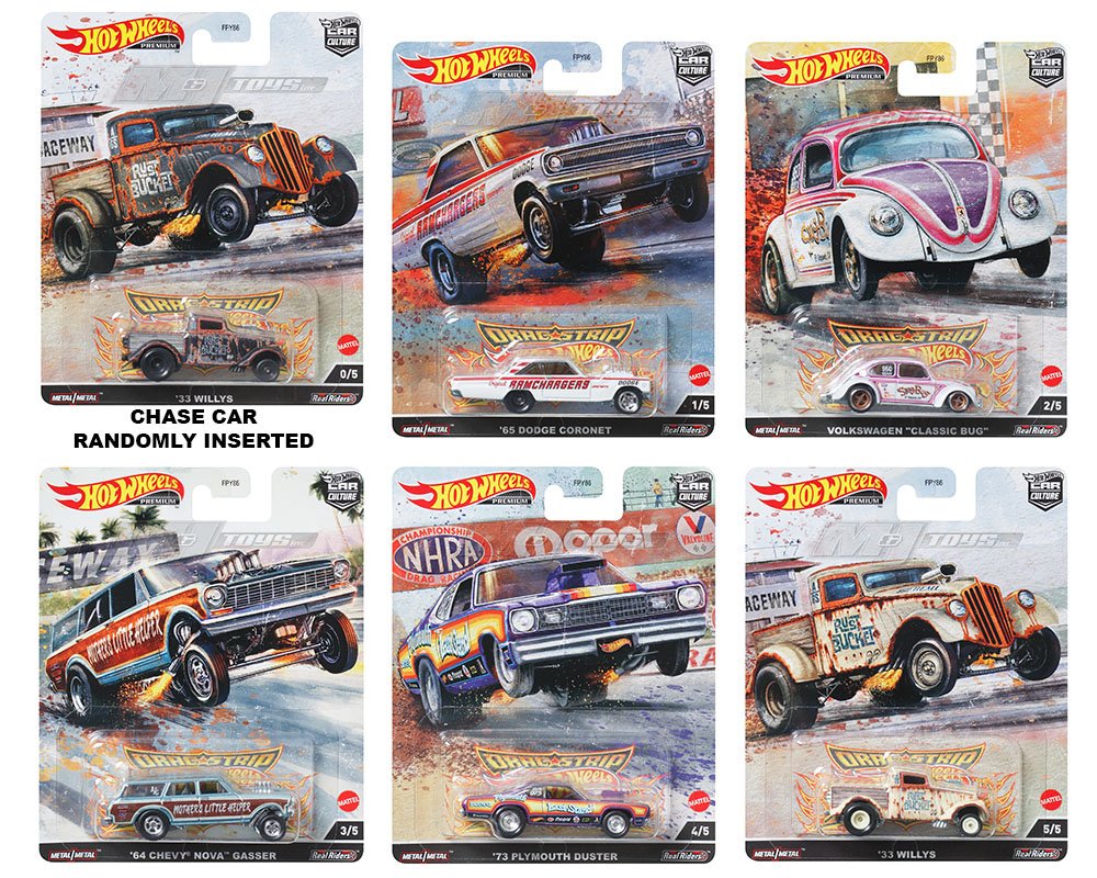 MODELO ESCALA 1:64 Car Cultures 2022 R Case Drag Strip HOT WHEELS