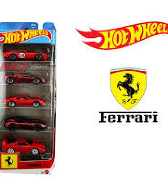 Hot Wheels 1:64 Basic 5 Pack Set 2026 Ferrari - set de 5 modelos