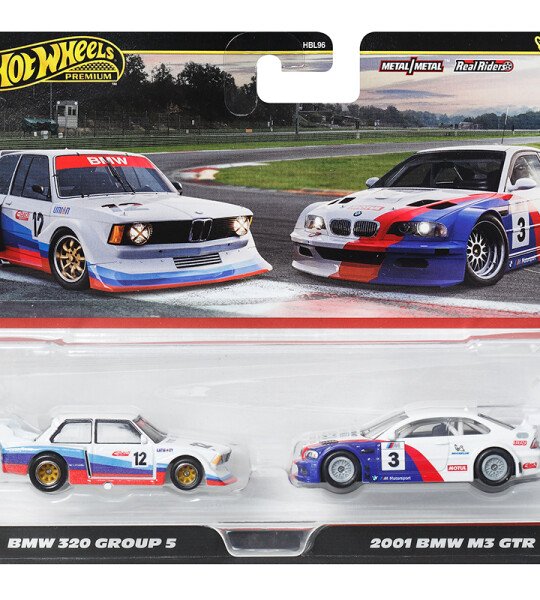 Hot Wheels 1:64 Car Culture Premium 2 Pack BMW E320 & 2001 BMW M3 GTR