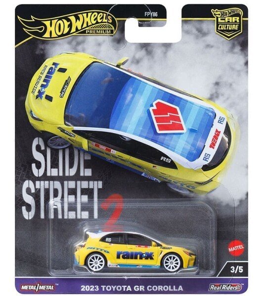 Hot Wheels 1:64 Car Culture Premium – 2023 Toyota GR Corolla – Slide Street  - PRECIOS ESPECIALES