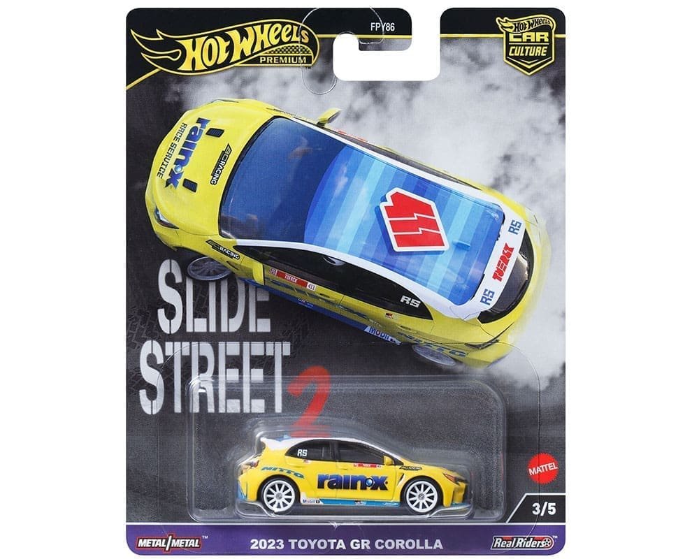 Hot Wheels 1:64 Car Culture Premium – 2023 Toyota GR Corolla – Slide Street  - PRECIOS ESPECIALES