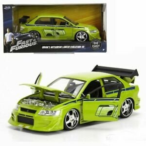 MODELO ESCALA 1:24 - Fast & Furious - Mitsubishi Lancer Evo VIII Brian's Green