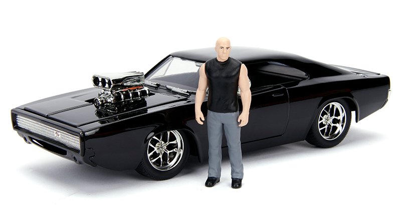 MODELO ESCALA 1:24 Hollywood Ride - The Fast & Furious - 1969 Dodge Charger R/T Dom's Black