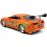 MODELO ESCALA 1:24 Hollywood Ride - The Fast & Furious - Toyota Supra W/ Brian O'Cornner Orange CON FIGURA