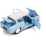 MODELO ESCALA 1:24 - Hollywood Rides - Harry Potter Ford 1959 Anglia W/ Harry Potter Blue