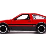 MODELO ESCALA 1/24 JDM Tunders 1986 Toyota Trueno AE 86 Red Black