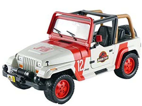 MODELO ESCALA 1/24 1992 Jeep Wrangler #12 White and Red 