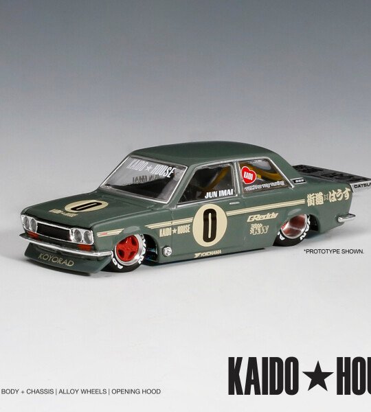 MODELO ESCALA 1:64 Kaido House Datsun 510 Pro Street SK510 GREEN