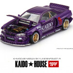 MODELO 1/64 Kaido House x Mini GT  Nissan Skyline GT-R (R34) Kaido Works V1 (Purple) Limited Edition