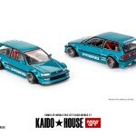 Honda Civic (EF) Kaido Works V1 Blue Metallic (Designed by Jun Imai) "Kaido House" Special 1/64 Diecast Model Car by Mini GT