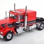 MODELO ESCALA 1/18 Kenworth W900 truck RED / BLACK Road Kings -CABEZAL
