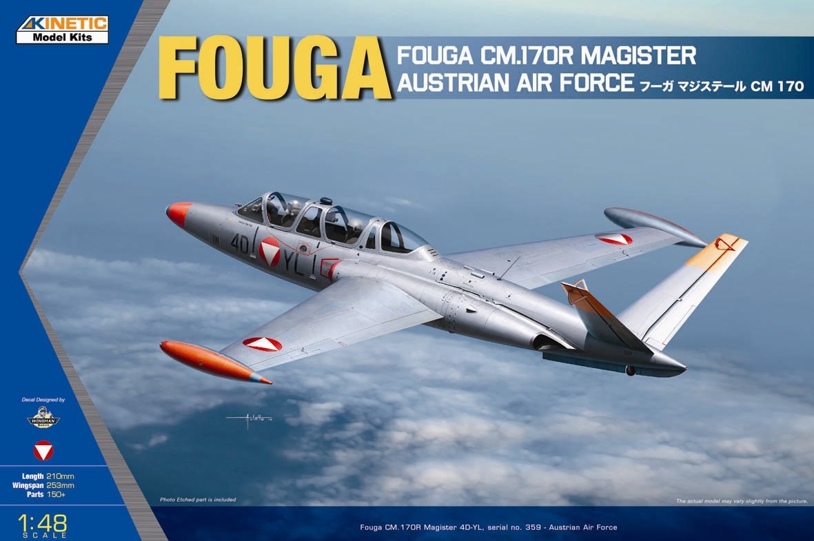 MODELO PARA ARMAR A ESCALA 1/48 Fouga CM.170R Magister de Fuerza Aerea