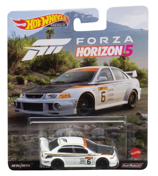 MODELO ESCALA Hot Wheels 1:64 Mitsubishi Lancer Evolution VI Forza Horizon 5 – Retro Entertainment PRECIOS ESPECIALES