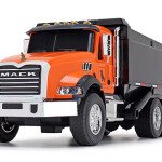MODELOS ESALA 1/24 Mack Granite Dump Truck in Orange and Black Incluye LUCES Y SONIDOS! VOLQUETA (CAMION VOLTEO)