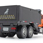 MODELOS ESALA 1/24 Mack Granite Dump Truck in Orange and Black Incluye LUCES Y SONIDOS! VOLQUETA (CAMION VOLTEO)