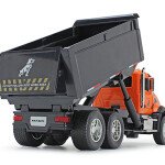 MODELOS ESALA 1/24 Mack Granite Dump Truck in Orange and Black Incluye LUCES Y SONIDOS! VOLQUETA (CAMION VOLTEO)