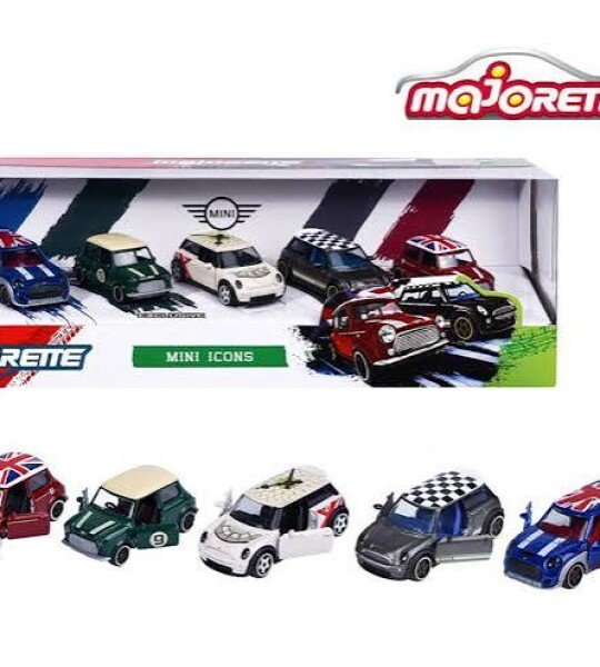 Majorette 1:64 Gift Pack 5 Cars Set Mini Cooper Edition