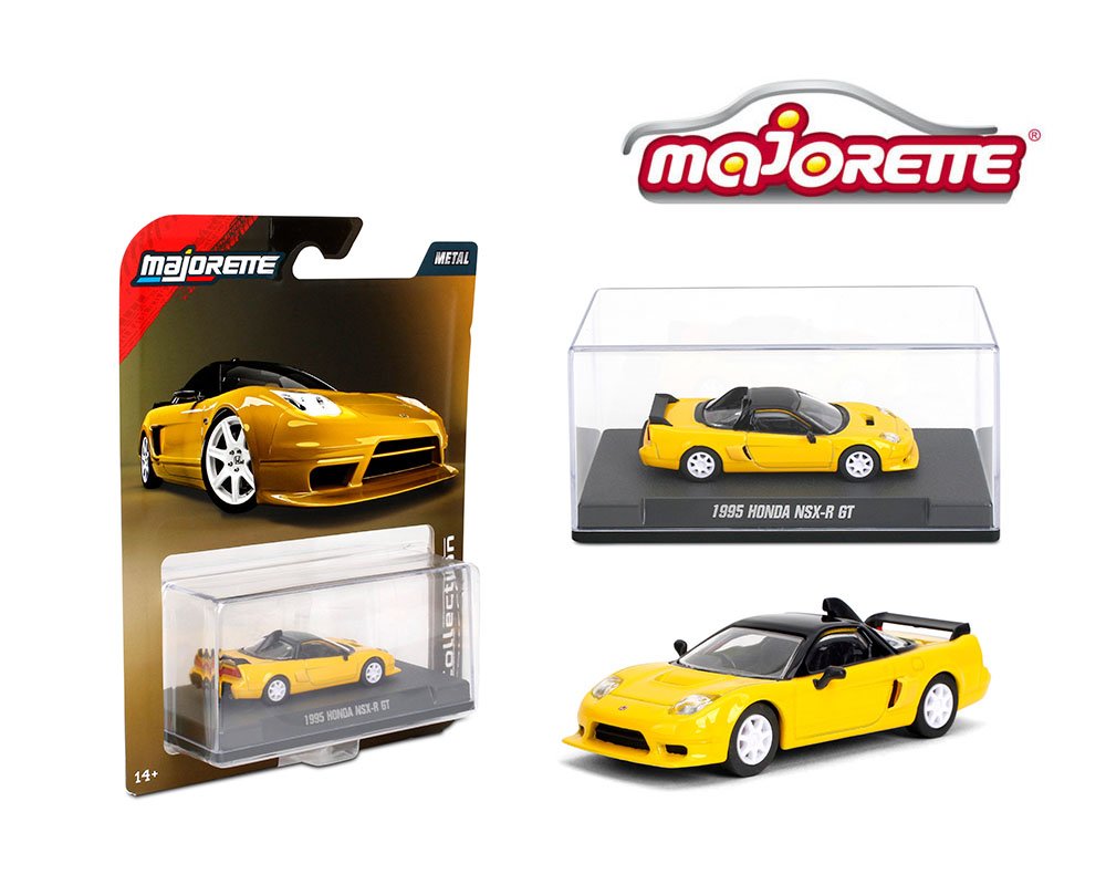 Majorette 1:64 Collector Series Wave 2 2025 – 1995 Honda NSX-R GT – Yellow Solid Pack