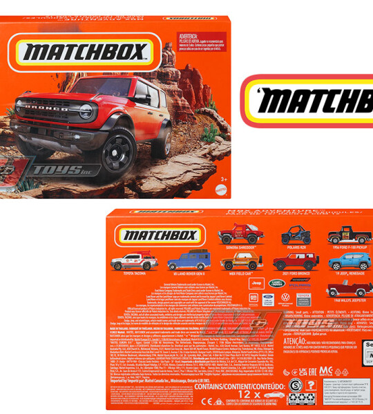 MODELO ESCALA 1/64 MBX Adventure 2022 12 Piece Set Diecast Model Cars by Matchbox
