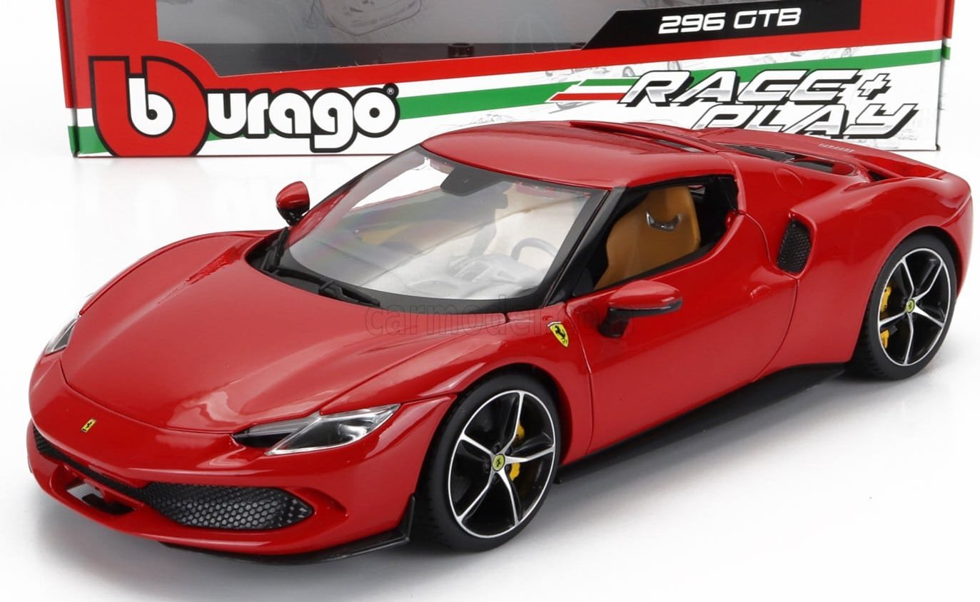 1/18 BURAGO - FERRARI - 296 GTB HYBRID 830HP V6 2021 - EXCLUSIVE CARMODEL