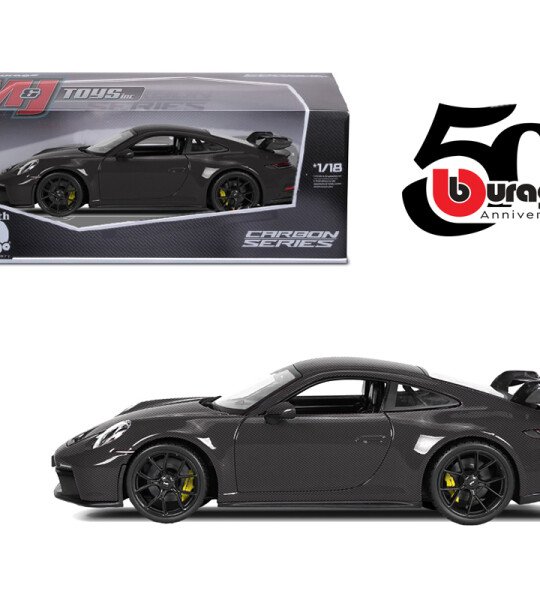 Bburago 1:18 Porsche 911 GT3 – Carbon Series – 50th Anniversary Limited Edition - fibra de carbon