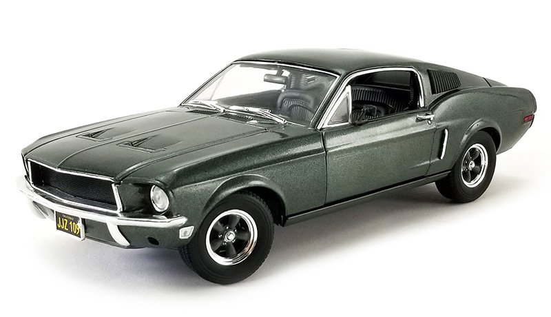 MODELO ESCALA 1/64 1968 Ford Mustang GT Fastback in Highland Green BULLITT