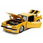 MODELO ESCALA Jada 1/24 Transformers Bumblebee 1977 Chevrolet Camaro Weathered Yellow