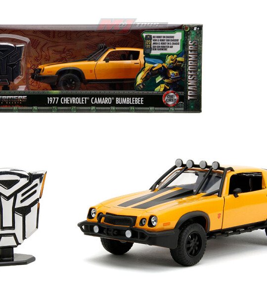 MODELO ESCALA 1/24 Jada  1977 Chevrolet Camaro Bumblebee – Transformers Rise of the Beasts – Hollywood Rides