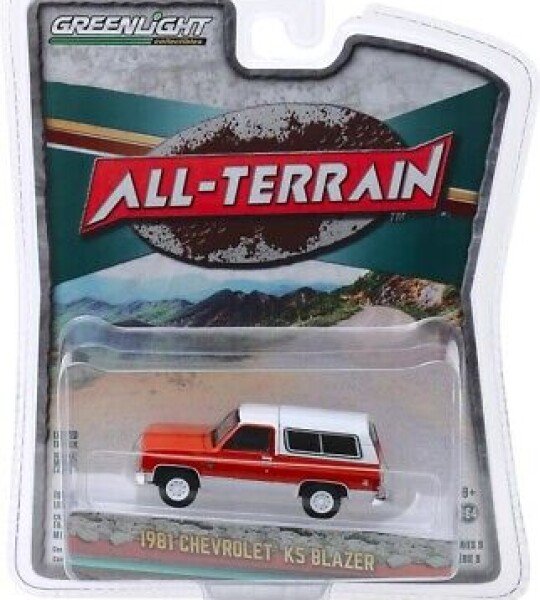 MODELO ESCALA 1:64 1984 Chevrolet K5 Blazer Custom (Red and White)