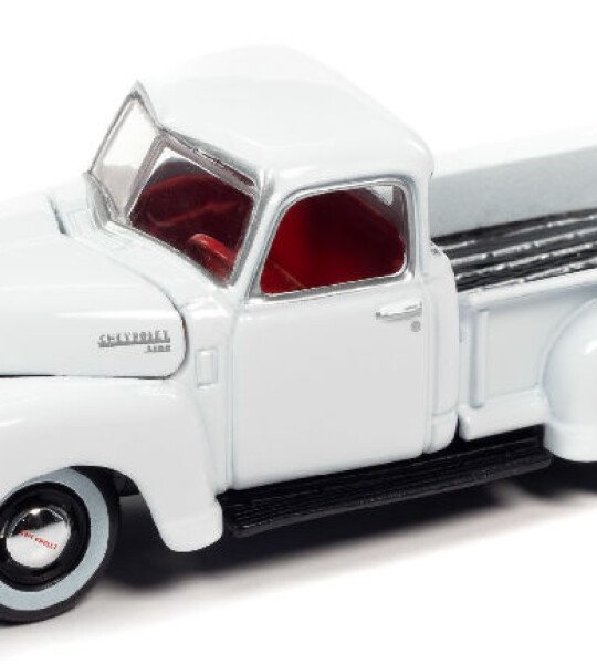 MODELO ESCALA 1/64 1950 Chevrolet Stepside Truck in Gloss White - PICKUP