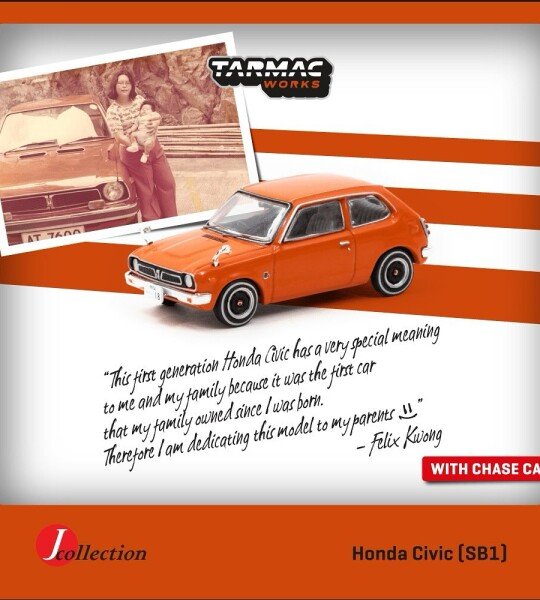 TARMAC WORKS JAPAN J-Collection 1:64 Honda Civic (SB1) – Orange – J-Collection