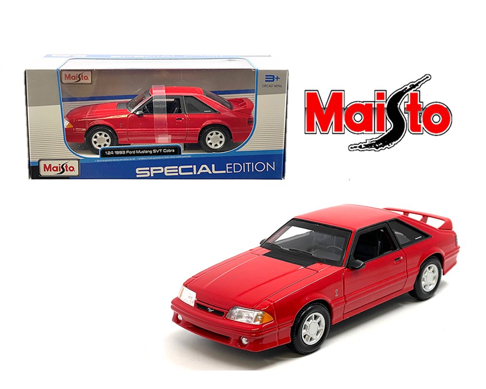 MODELO Maisto 1:24 1993 Ford Mustang SVT Cobra – Red – Special Edition