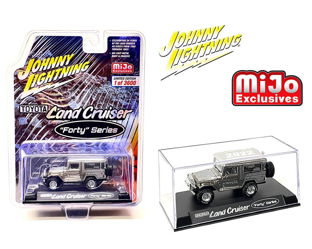 MODELO ESCALA 1:64 1980 Toyota Land Cruiser “Forty” Series (Chrome) with Showcase – FJ40