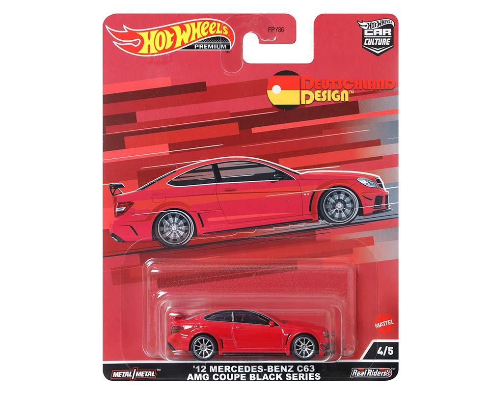 MODELO Hot Wheels 1:64 2012 Mercedes-Benz C63 AMG Coupe DEUTSCHLAND (Red) PRECIOS ESPECIALES CAR CULTURE